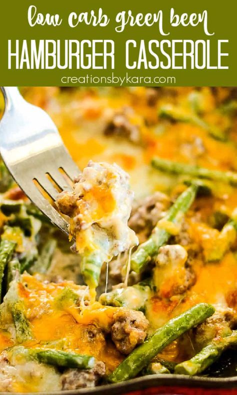 Hamburger Green Bean Casserole, Hamburger Green Bean, Beef And Green Beans Recipe, Green Bean Dishes, Indulgent Recipes, Ground Beef Keto Recipes, Healthy Ground Beef, Greenbean Casserole Recipe, Hamburger Casserole