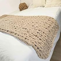 Brown Throw Blanket, Fall Asleep Quickly, Blanket Couch, Giant Yarn, Chunky Knit Throw Blanket, Throw Bed, Chenille Blanket, Afghan Throw Blanket, Chenille Throw