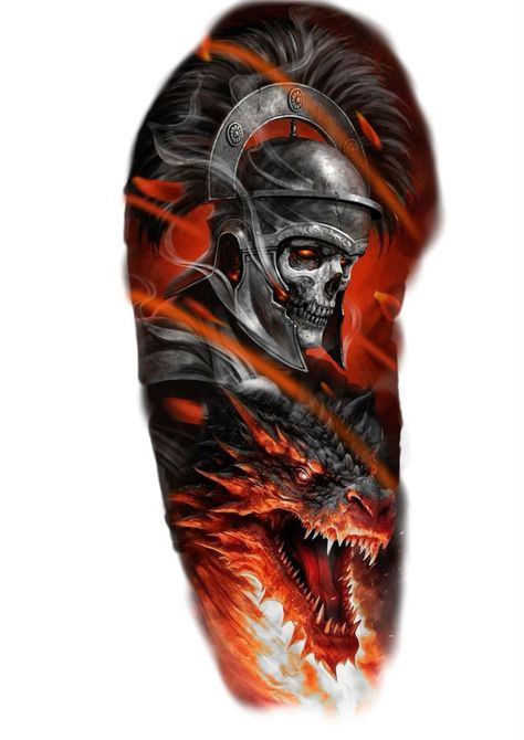 Samurai Tattoo Color, Tattoo Cover-ups, Warrior Dragon, Skull Warrior, Art Inspired Tattoos, Colored Tattoo Design, Design Your Own Tattoo, Aztec Tattoo Designs, Surreal Tattoo