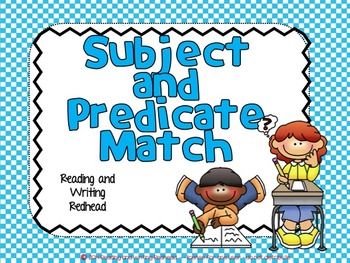 FREEBIE: Subject and Predicate Match Subject Predicate Activities, 2nd Grade Grammar, 2nd Grade Writing, Grammar Vocabulary, Subject And Predicate, 4th Grade Writing, Cut And Glue, Reading Street, 2nd Grade Ela