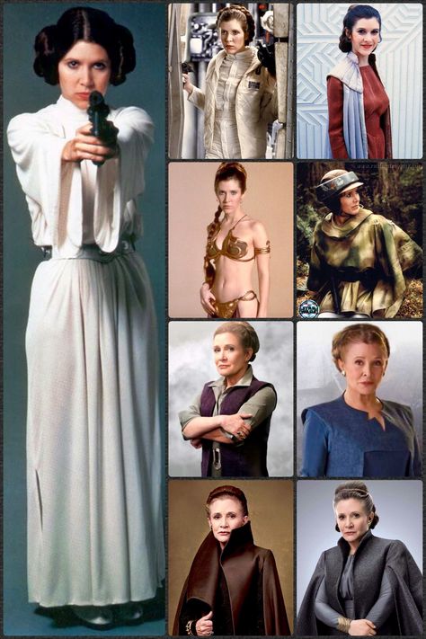 Leia Organa Solo: Star Wars Leia Outfits Star Wars, Star Wars Woman Costume, Star Wars Leia Costume, Leia Organa Outfits, Star Wars Costumes Women, General Leia Organa Costume, Princess Leia Outfits, Leia Outfits, Carrie Fisher Star Wars