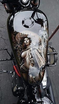 Harley Davidson 48 Forty Eight, Gas Tank Paint, Harley Davidson 48, Custom Motorcycle Paint Jobs, Bike Tank, Custom Motorcycles Harley, Cb 300, Custom Paint Motorcycle, Motorcycle Artwork