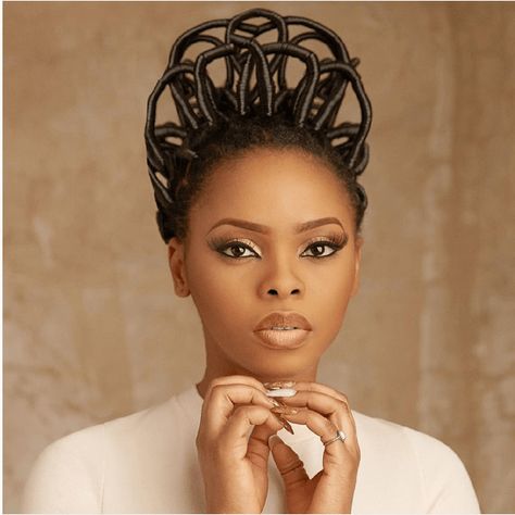 Top 10 Most Beautiful Female Musicians In Nigeria In 2020 - Austine Media Hair Thread, African Threading, Hair Threading, Hair Without Heat, Low Maintenance Hair, Hair Shows, Afro Punk, African Braids, African Hairstyles