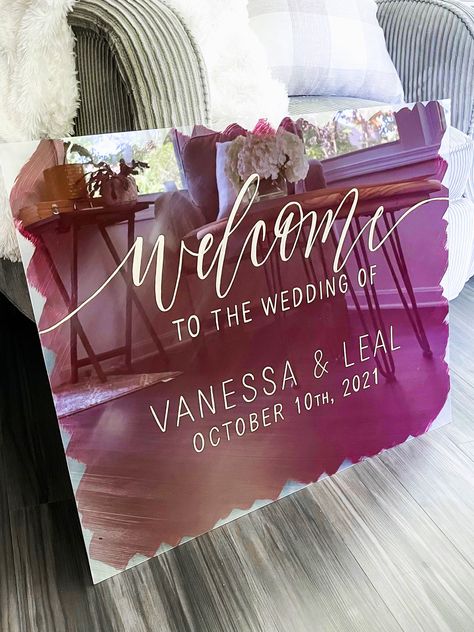 Acrylic Signs Wedding, Acrylic Welcome Sign Wedding, Burgundy And Grey Wedding, Wedding Welcome Sign Acrylic, Welcome Sign Acrylic, Acrylic Wedding Welcome Sign, Wedding Ceremony Sign, Party Entrance, Ceremony Sign