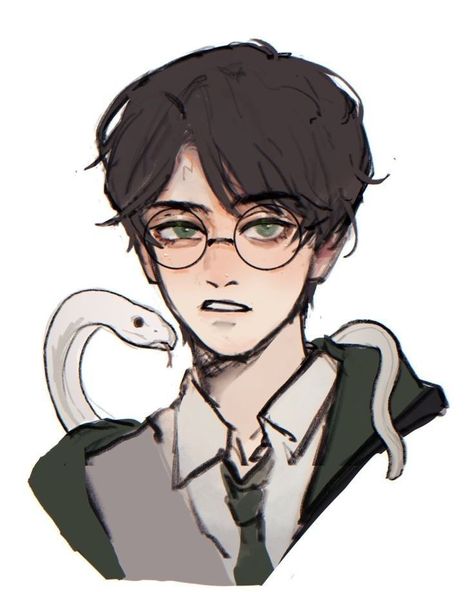 Harry Potter | Fanart | Harry Potter Dark Harry, Harry Potter Illustrations, Harry Potter Icons, Desenhos Harry Potter, Slytherin Harry Potter, Harry Potter Comics, Harry Potter Artwork, Images Harry Potter, Harry Potter Drawings