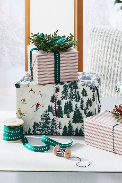 Shop Hearth & Hand Magnolia Wrapping Paper at Target Skiing Illustration, Target Holiday, Hearth & Hand With Magnolia, Holiday Plaid, Creative Gift Wrapping, Gift Ribbon, Christmas Catalogs, Tie Gifts, Wood Bead Garland