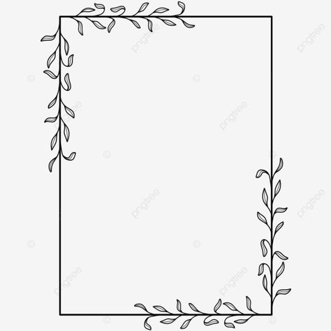 Art Subject Design, Bingkai Simple, Bullet Journal Boxes, Leaves Decoration, Framed Leaves, Wedding Frame, Mode Abaya, Wallpaper Pastel, Frame Png