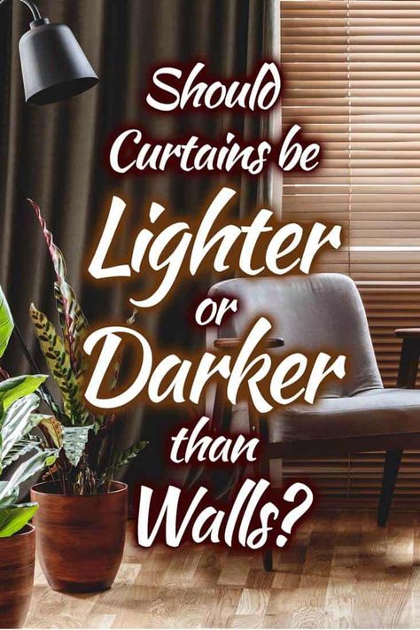 Should Curtains Be Lighter Or Darker Than Walls? - Home Decor Bliss Dark Curtains Light Walls, Light Curtains Living Room, Brown Curtains Bedroom, Brown Curtains Living Room, Grey Curtains Bedroom, Dark Grey Curtains, Lounge Curtains, Dark Drapes, White Walls Living Room