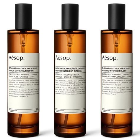 Aesop home fragrances: formulated to stir the senses... - Perfume Society Aesop Products, Floral Room, Room Scents, Iris Van Herpen, Room Fragrances, Home Scents, Winter Trends, Stocking Fillers, Room Spray