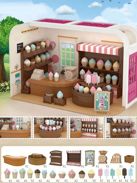 76 PCS Ice Cream Shops, DIY Pretend Indoor Toy Set, Shopping Simulation Game For Children, Gifts For Boys And Girls, Preschool ToysI discovered amazing products on SHEIN.com, come check them out! Ice Cream Shop Toy, Temu Wishlist, Ice Cream Shops, Game For Children, Diy Ice Cream, Children Gifts, Indoor Toys, Simulation Games, Toy Kitchen