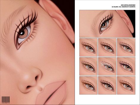 The Sims Resource - Maxis Match 2D Eyelashes N62 Sims 4 Cc Maxis Match Skin Details Eyelashes, 4 Bratz, Sims 4 Makeup, Sims Makeup, Female Sims, Sims 4 Cc Eyes, Sims 4 Cas Mods, Cc Sims4, The Sims 4 Skin