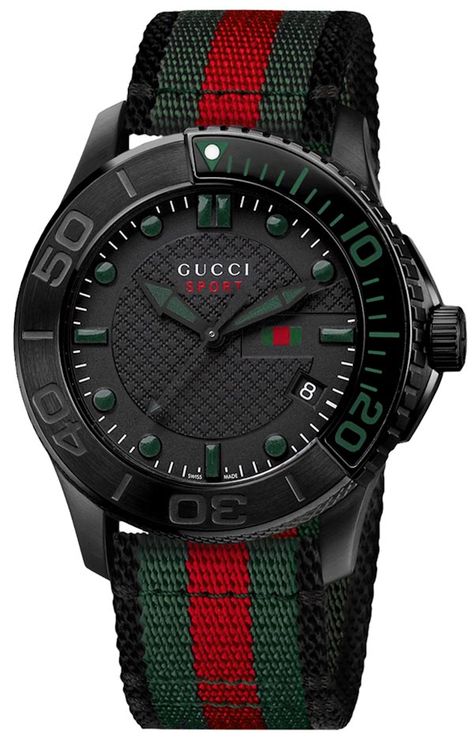 Gucci Sport Watch. Diesel Watches For Men, Diesel Watch, Gucci Watch, Wrist Wear, Sports Watch, Sport Watches, Gucci Men, Watch Collection, Black Watch