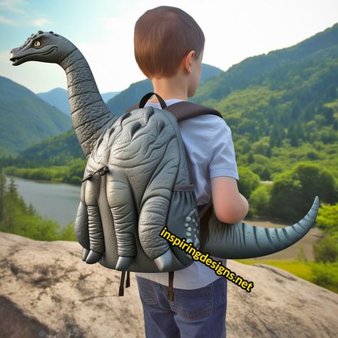 These 3D Dinosaur Shaped Backpacks Are Perfect For Dino-Loving Kids! Giant Dog Beds, 3d Dinosaur, Real Dinosaur, Dinosaur Backpack, School Yard, Pool Floats, Prehistoric Creatures, Kids Backpacks, T Rex