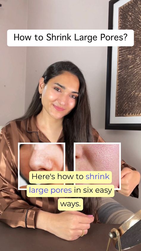 https://glossypolish.com/how-to-shrink-large-pores/ , Decrease Pores On Face, How To Shrink Pores, Large Pores On Face, Huge Pores, Landscape Rendering, Skincare Recommendations, Sebaceous Filaments, Facial Massage Techniques, Big Pores