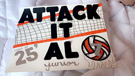 this is a simple poster board idea for volleyball🏐🤍 Senior Poster Ideas Volleyball, Volleyball Senior Night Posters, Volleyball Signs, Volleyball Poster, Volleyball Senior Night, Senior Posters, Senior Night Posters, Volleyball Posters, Volleyball Poses