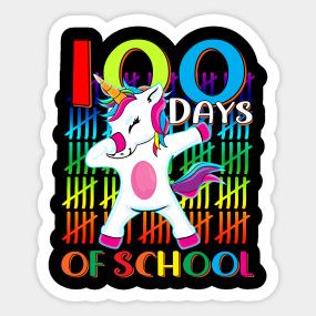 100 Days Of School Unicorns Girls Kids Teacher Student Gift - 100th Day Of School - T-Shirt | TeePublic Happy 100th Day Of School, 100 Days Smarter, Unicorn Kids, Unicorn Girl, 100th Day Of School, Unicorn Funny, School Tees, Unicorn Shirt, Teacher Student