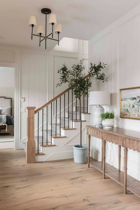 Dream Home Tour: Traditional farmhouse with majestic Wasatch Mountain views Main Staircase, House Staircase, Staircase Railings, Traditional Interior Design, Stair Case, Traditional Farmhouse, House Stairs, Stair Railing, Staircase Design