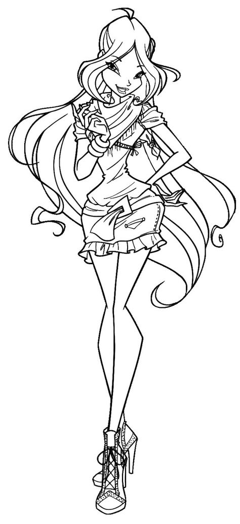 Anime Mermaid, Bloom Winx Club, Club Color, Cartoon Coloring Pages, Coloring Pages For Girls, Drawing Images, Disney Films, Winx Club, Colored Paper