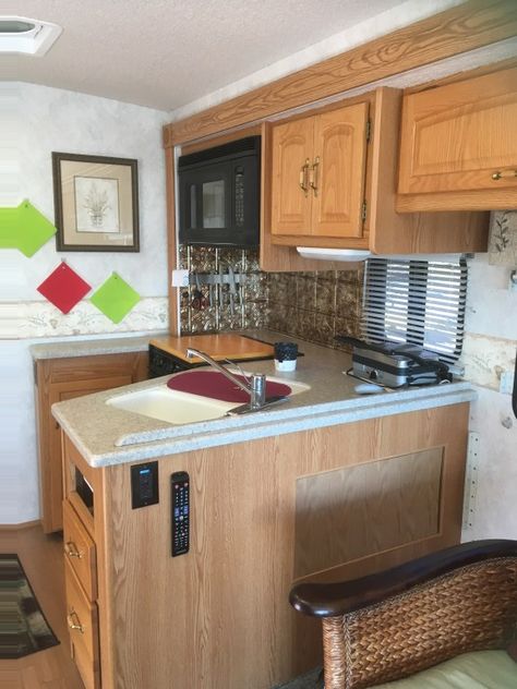 RV Owners Who Replaced Their Dining Booth | RV Inspiration Small Electric Fireplace, Vintage Camper Art, Folding Bar Stools, Camper Furniture, Pub Dining Set, Booth Seat, Motorhome Interior, Dining Booth, Airstream Remodel