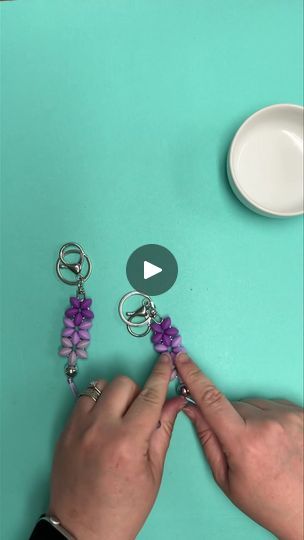 Diy Silicone Bead Keychain, How To Make Silicone, Different Shades Of Purple, Flower Keychain, The Orchid, Beadable Products, Smart Ideas, Supply List, Ombre Effect