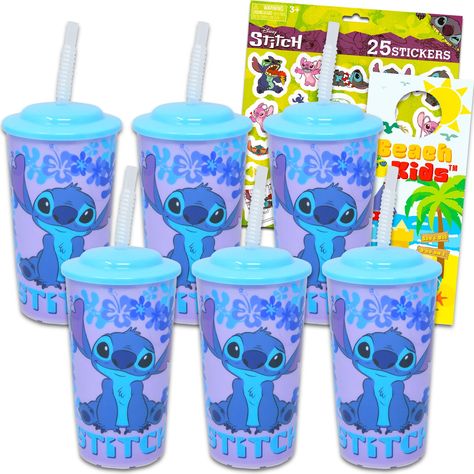 PRICES MAY VARY. Crenstone Exclusive Lilo and Stitch Kids 16 Oz Reusable Cups -Stitch Party Favor 6 Piece Bundle with 16 Oz Cup with Lid and Straw Plus Stickers for Boys and Girls | Stitch Tumbler with Straw. This Lilo and Stitch party favor bundle comes with 6 reusable Stitch cups with lid and straw, each able to hold 16 oz. Sure to be a hit with Disney fans of all ages, these Lilo and Stitch tumblers are great to use as party favors, party supplies, goodie bag fillers, gift basket fillers, and Lilo And Stitch Birthday Party Favors, Stitch Party Favor Ideas, Lilo And Stitch Gift Ideas, Stitch Goodie Bags, Lilo And Stitch Party Favors, Stitch Sleepover Party, Stitch Centerpiece Ideas, Stitch Sleepover, Lilo And Stitch Birthday Party Ideas