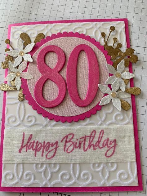 Cricut Birthday Cards, 80 Birthday, 60 Birthday, 80th Birthday Cards, Poppy Cards, Cricut Birthday, 70th Birthday Card, Happy 80th Birthday, 85th Birthday