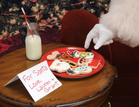 Cookies and Milk for Santa Claus Christmas Cookies And Milk Photoshoot, Cookies And Milk Christmas, Santa Milk And Cookies, Cookies And Milk For Santa, Milk And Cookies For Santa, Milk For Santa, Cookies And Milk, Birth Of Jesus Christ, Santa Photos