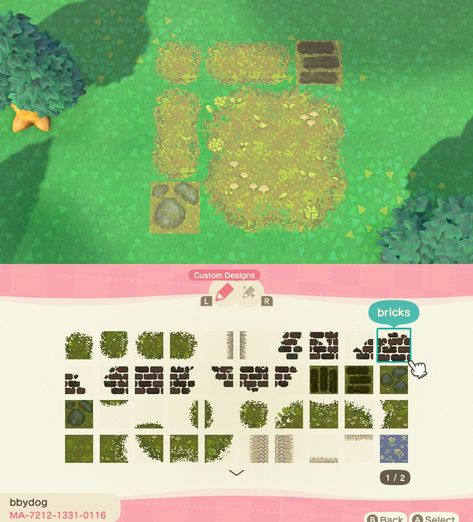 Overgrown Acnh Codes, Overgrown Animal Crossing Codes, Animal Crossing Grass Path, Acnh Overgrown Path, Animal Crossing Swamp Path, Acnh Overgrown Codes, Acnh Moss Stone Path, Acnh Grass Design Code, Acnh Mossy Path Code