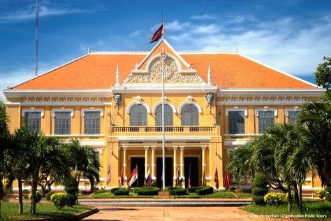 French colonial building in Battambang, Cambodia Battambang Cambodia, Battambang, Colonial Exterior, Architecture Magazine, French Colonial, Architecture Magazines, Colonial Architecture, Designer Furniture, Cambodia