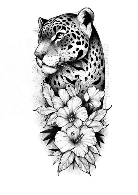 Tattoo Leopard, Cheetah Tattoo, Jaguar Tattoo, Heaven Tattoos, Leopard Tattoos, Tiger Tattoo Design, Wild Tattoo, Tato Lengan, Cute Little Tattoos