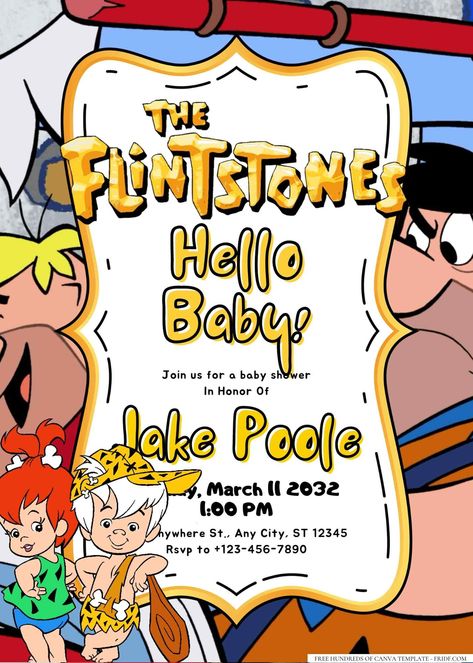 The Flintstones Baby Shower Invitation Templates Check more at https://www.fridf.com/the-flintstones-baby-shower-invitation-templates/ The Flintstones, Baby Shower Invitation, Shower Invitation, Baby Shower Invitations, Invitation Template, Baby Shower, Shower