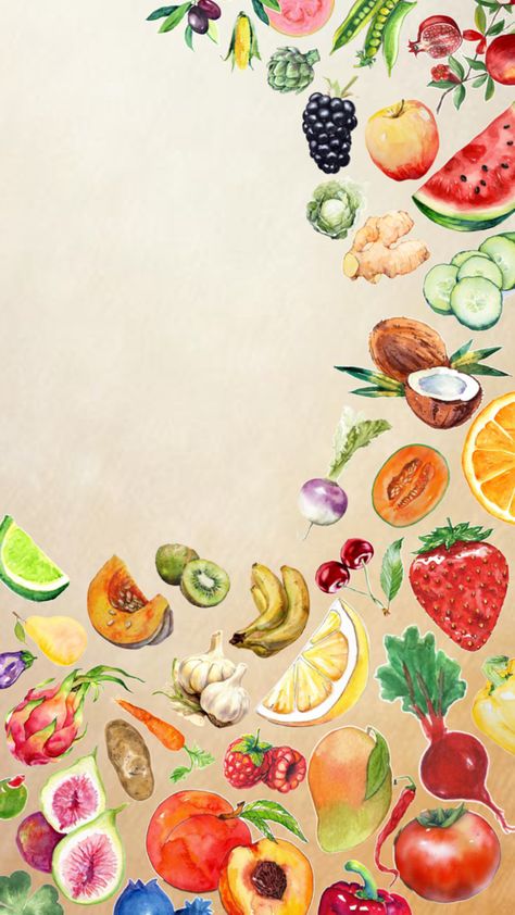 Veggie Wallpaper, Veggies Wallpaper, Fruit And Veggies, Fruits And Veggies, Fruit