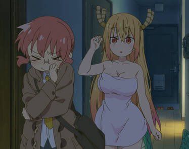 Dragon Maid Characters, Dragon Base, Funny Animated Cartoon, Dragon Maid, Dark Souls Art, Female Dragon, Kobayashi San, Miss Kobayashi's Dragon Maid, Soul Art