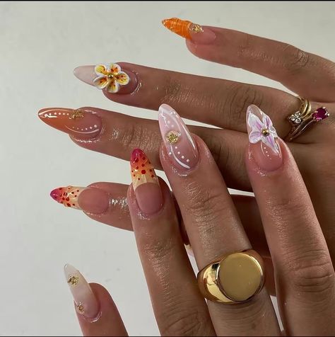 Island Nails, Girly Acrylic Nails, Summery Nails, Nail Jewelry, Nagel Inspo, Oval Nails, Fire Nails, Funky Nails, Pretty Acrylic Nails