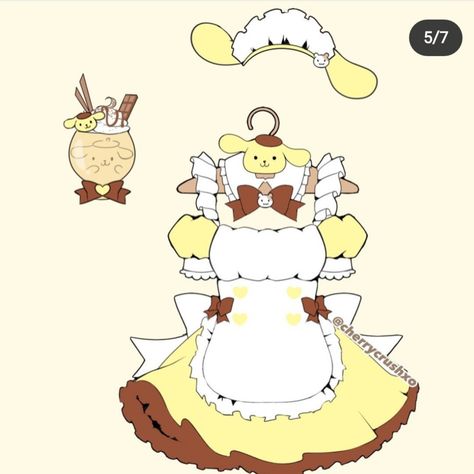 Pompompurin Outfit Ideas, Pompompurin Cosplay, Sanrio Aesthetic Outfits, Pompompurin Outfit, Pastel Things, Adventure Time Flame Princess, Pom Purin, Flame Princess, Friends Dresses