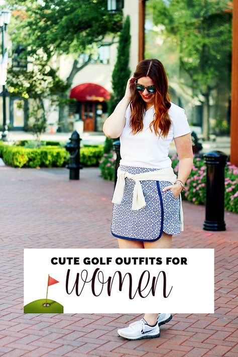 Cute Golf Outfit Ideas for Women! Plus Size Womens Golf Attire, Midsize Golf Outfit, Plus Size Golf Outfit, Golf Outfits Women Plus Size, Fall Golf Outfit Women, Women’s Golf Attire, Golf Outfits Women Summer, Womens Golf Outfit, Tennis Attire