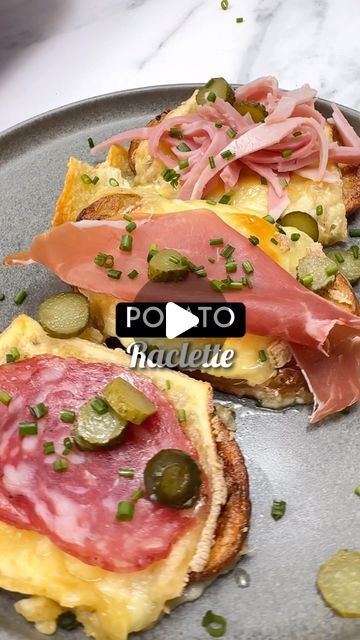 Isabelle Dunn | French Recipes on Instagram: "POTATO RACLETTE HACK 💥🇫🇷 Recipe below👇🏼

If you’re feeling nostalgic for old school raclette vibes, but don’t have a raclette machine at home - this hack is for you! 🙌🏼

👩🏽‍🍳to make 12x slices, you will need:

3-4x potatoes, cut into 3-4 thick slices.
12 slices of raclette cheese
6 cornichons, thinly sliced
4 tsp chives, thinly sliced (fresh or dried)
Selection of cured meats (salami, parm ham, leg ham)

⭐️Preheat the oven to 220C/ 200C (fan-forced). Slice your potatoes and place on an oiled tray. Season well and brush or spray with a bit more oil. Bake for 20-30mins or until golden brown on both sides.

⭐️Change the oven setting to grill. Place a piece of raclette cheese on top of each potato slice and return to brown until golden an Raclette Machine, Raclette Cheese, Potato Slices, Parma Ham, French Recipes, Feeling Nostalgic, Sliced Potatoes, Cured Meats, French Food