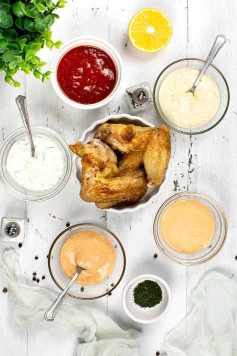 Chicken Wing Dipping Sauce (5 Tasty Recipes) - Foods Guy Chicken Wings Dip, Wings Dipping Sauce, Dip For Chicken Wings, Wing Dipping Sauce, Chicken Wing Dipping Sauce, Hot Wing Dip, Chicken Wing Sauce Recipes, Wings Sauce, Chicken Wing Dip