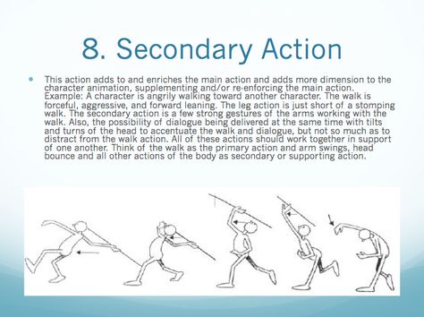 secondary action Secondary Action Animation, Library Pose, Animation Principles, Animation Poses, Animation Help, 12 Principles Of Animation, Animation Frames, Action Animation, Animation Tips