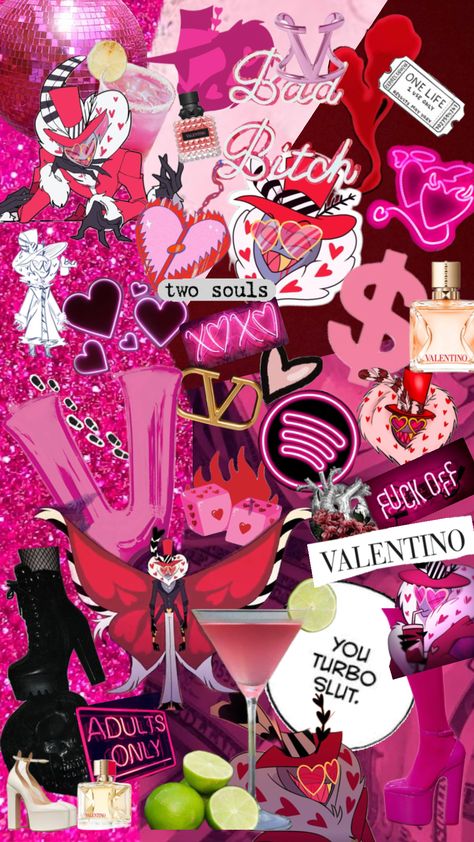 #valentino #hazbinhotelvalentino #hazbinhotel #hazbin Hazbin Hotel Husk, Boss Wallpaper, Baby Wallpaper, Monster Hotel, Color Collage, Vivziepop Hazbin Hotel, Cool Anime Wallpapers, Hotel Art, Hazbin Hotel