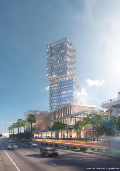 SHoP Breaks Ground on Mixed-Use Development in Tijuana,Courtesy of SHoP Architects زها حديد, Shop Architects, Architecture Today, Colour Architecture, High Building, Mixed Use Development, Mix Use Building, Public Architecture, Skyscraper Architecture