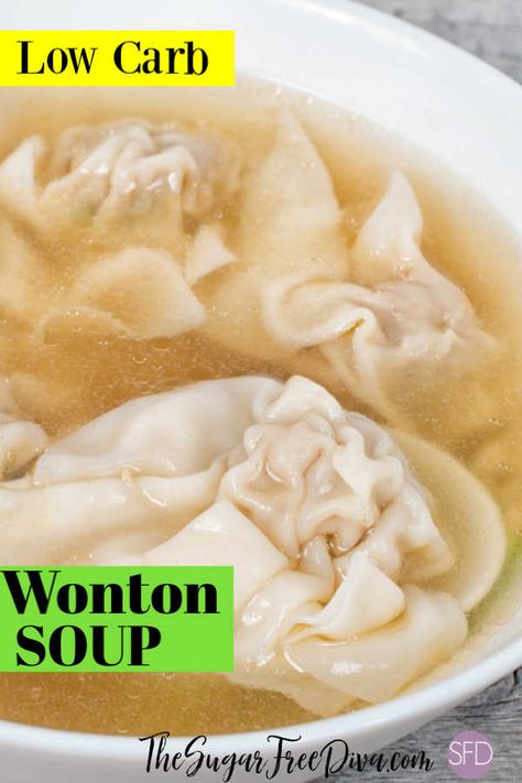 Homemade Wonton Soup, Won Ton Soup, Pizza Vegana, Vegan Pizza Recipe, Baked Goat Cheese, Won Ton, Soup Appetizers, Keto Soup, Low Carb Soup