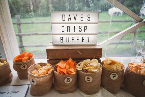 Crisp Buffet Tasting Notes Middle Coombe Farm Wedding Emma Stoner Photo #Crisp #Buffet #Tasting #Notes Table Bar #table #bar Wedding Table Snacks, Wedding Reception Snacks, Wedding Snack Bar, Wedding Snacks, Wedding Favor Table, Floral Wedding Cakes, Wedding Buffet, Wedding Dessert Table, Snack Table