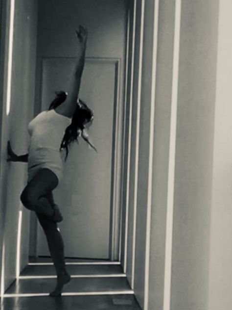 dancing  in a corridor Dancing In Room Aesthetic, Dancing In Your Room Aesthetic, Dancing In My Room Aesthetic, Dancing Alone In Your Room, Dancing In Room, Dancing Alone, Back To School Fits, Daily Rituals, Daily Ritual