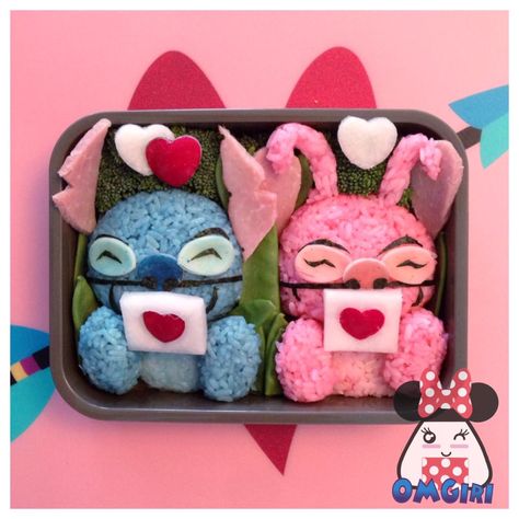 Valentine Box Ideas For School, Valentine Box Ideas, Disney Inspired Food, Made For Each Other, Stitch And Angel, Bento Boxes, Valentine Box, 11th Birthday, Kawaii Food