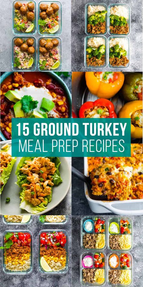 Turkey Meal Prep Recipes, Turkey Meal Prep, Ground Turkey Meal Prep, Turkey Lunch, Slow Cooker Turkey Chili, Ground Turkey Recipes Healthy, Healthy Ground Turkey, Low Carb Meal Prep, Meal Prep Recipes