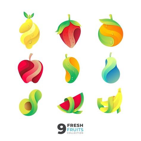 Graphic Fruit Illustration, Food Abstract Illustration, Fruits Vector Illustration, Vector Fruit Illustration, Abstract Fruit Illustration, Food Abstract Art, Fruits Graphic Design, Fruit Illustration Design, Food Abstract