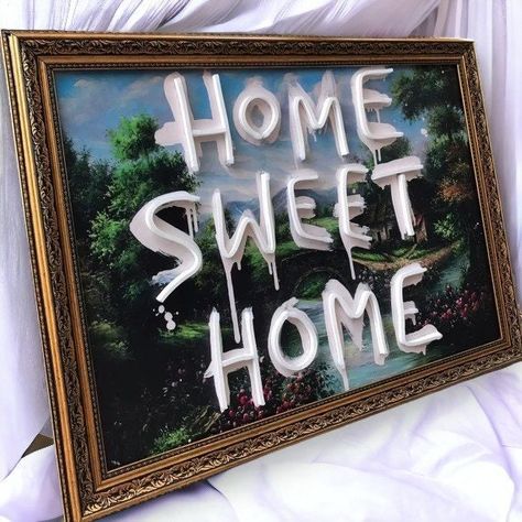 Home Sweet Home Neon Painting Art | Neon Sign Art | Neon Sign Bedroom | Neon Decorations | Pop Culture Wall Art | Custom Neon Sign  📍IMPORTANT INFORMATION📍 All products are produced to order. UV printing is done on the Forex plate. If you purchased a product with painted letters, the letters are painted by hand. Then, a neon LED in the color of your choice is applied on it. Neon LED works with 12 volts and the product you order is shipped ready to work with the adapter. We make wooden crates for all our products. In this way, we prevent any damage during shipping. We produce the products according to their order and deliver them to the cargo within the average shipping time. The picture frames we use are first quality. 📍We also take special orders. We will be proud to help you if you se Neon Decorations, Art Neon Sign, Culture Wall, Bedroom Neon, Neon Sign Art, Neon Decor, Neon Painting, Neon Sign Bedroom, Painted Letters