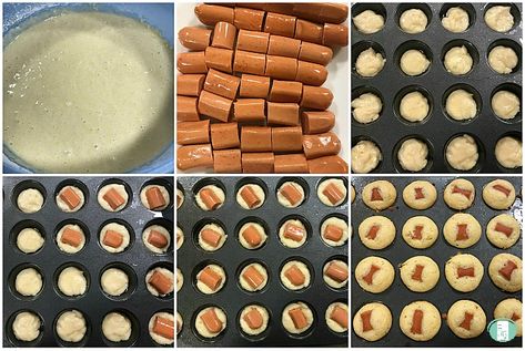 Corn Dog Mini Muffins for School Lunches (freezer friendly) - Freezer Meals 101 Postpartum Food, Freezer Breakfast Meals, Mini Muffin Recipe, Dump Recipes, Corn Dog Muffins, Living Slow, Mini Corn Dogs, Nacho Bar, Flag Food