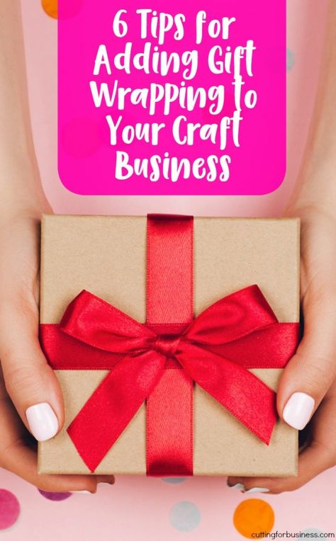 These tips by Christine are perfect to help you add a gift wrapping option to your business! Paper Writer, Small Business Gifts, Creative Gift Wrapping, Holiday Gift Wrap, Silhouette Cameo Projects, Cameo Projects, Gift Wrapping Services, Craft Sale, Craft Business